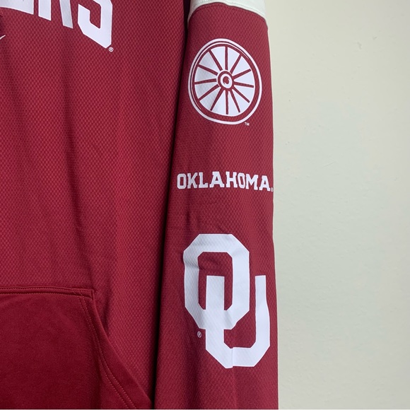 Nike Oklahoma Sooners Mens Hoodie Large Official On Field Dri-Fit Loose Fit - Picture 5 of 11